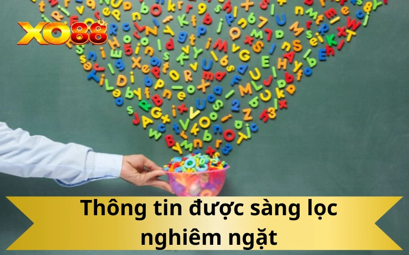 Thông tin được sàng lọc nghiêm ngặt