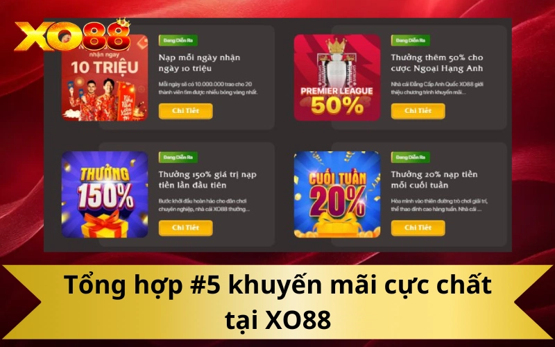 Tổng hợp #5 khuyến mãi cực chất tại XO88